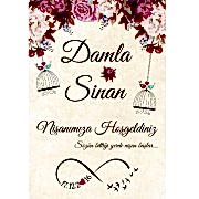 Kişiye Özel Nişan Masası Brandası İsimli Afiş Nişan Posteri