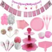 Kız Baby Shower Tabak Bardak Peçeteli Balonlu Parti Paketi Seti