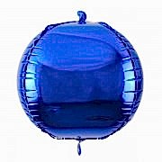 Koyu Mavi Lacivert Küre Şekilli Folyo Balon Helyumla Uçan