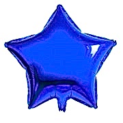  Koyu Mavi Yıldız Folyo Balon 60cm Doğum günü Parti Helyumla Uçan