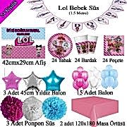 Lol Bebek Doğum Günü Tabak Bardak Balon Süsleri Seti