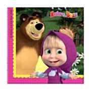Maşa İle Ayı 20li Peçete 33x33 Doğum Günü Parti Masha and Bear