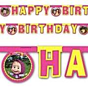 Maşa İle Koca Ayı Happy Birthday Yazı Doğum Günü Süsü