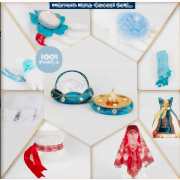 Mavi Lüks Kına Gecesi Süsleri, Şık Kına Malzemeleri Paketi