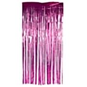 Simli Uzun Fuşya-Koyu Pembe 2m Kapı, Parti Perdesi, Duvar Püskülü