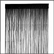 Simli Uzun Siyah 2m Kapı, Parti Perdesi Parlak Duvar Püskülü Süsü