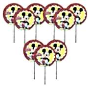 Mickey Mouse 20 adet Sunum Kürdanı Doğum Günü Parti Kürdan Ucuz