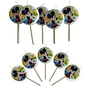 Mickey Mouse 5 adet Kürdanlı Mum Doğum Günü Mumları