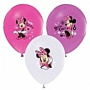 Minnie Mouse 12li Karışık Balon Doğum Günü Parti, Helyumla Uçan