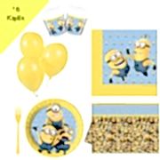 16 Kişilik Minions Konsepti Minyon Parti Malzemeleri Seti 
