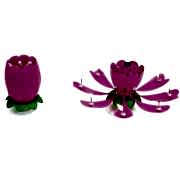 1 Adet Müzikli Sihirli Mum, Otomatik Açılan Çiçek Doğum Günü Süsü