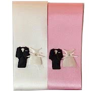 Pembe Beyaz Gelin Damat Takı Kurdelesi Düğün Kına