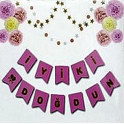 Pembe Gold Doğum Günü Süsü İyi Ki Doğdun Yazı