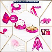 Pembe Lüks Kına Gecesi Süsleri, Şık Kına Malzemeleri Paketi