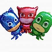 Pijamaskeliler Kedi Çocuk Kertenkele Baykuş Kız Folyo Balonu Seti