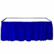 Plastik Pileli Parti Masa Eteği Lacivert Koyu Mavi Renkli