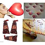 Romantik Sürpriz Gül Yapraklı Süsleme 1000 Gül+20 balon+20 mum