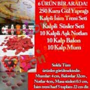 Romantik Değişik Sürpriz Gül yapraklı süsleme paketi Kalp balonlu