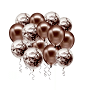 Rose Gold Konfetili Balon Seti 20 Adet