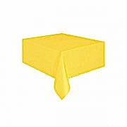 Sarı Düz Masa Örtüsü 1.37 cm x 2.70 cm Doğum Günü Parti Ucuz