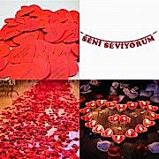 Sevgiliye Eşe Evlilik Yıldönümü Kutlama Sürprizleri Süsleme Paket