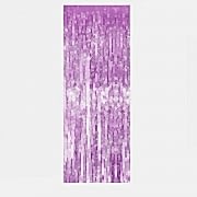 Simli Uzun Mor Kapı Parti Perdesi Parlak  Duvar Püskülü Süs