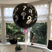 Büyük Siyah Cinsiyet Açıklama Partisi Balonu Öğrenme Belirleme