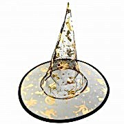 Siyah Gold Cadı Şapkası, Cadılar Bayramı Halloween Kostüm Partisi