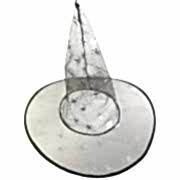 Siyah Gümüş Cadı Şapkası, Cadılar Bayramı Halloween Kostüm Partisi