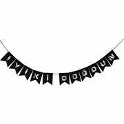 Siyah-Gümüş Gri Yatay İyi Ki Doğdun Yetişkin Doğum Günü Parti