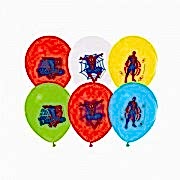 12li Örümcek Adam Doğum Günü Balonu, Karışık Balon, Helyumla Uçan