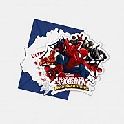 Spiderman 6 Davetiye+6 Zarf Örümcek Adam Doğum Günü Parti Kartı