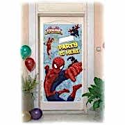 Spiderman Parti Afişi 76cmx156cm Örümcek Adam Doğum Günü Afişleri