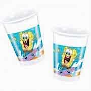 8 Adet Sünger Bob Bardak 200ml Doğum Günü Parti Sponge Bob Ucuz