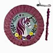 Unicorn Temalı Pembe Pinyata, Tek Boynuzlu At Doğum Günü Konsepti