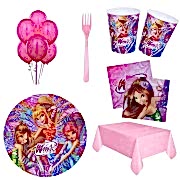 Winks 16 Kişilik 8 Parça Doğum Günü Seti malzemeleri Winx