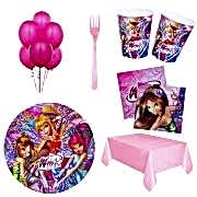 Winks 24 Kişilik 12 Parça Doğum Günü Seti malzemeleri Winx