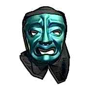 Yeşil Pelerinli Ağlayan Tiyatro Yüz Maskesi Plastik Korku Maske