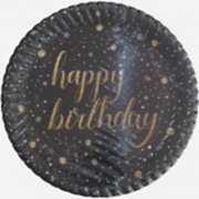 Yetişkin Happy Birthday 8li Tabak Genç Doğum Günü Parti Tabağı