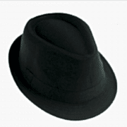 Yetişkin Siyah Renk Michael Jackson Fötr Parti Şapkası Şeritli