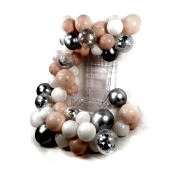 Zincir Balon 5 Metre Somon Beyaz Gümüş Renk