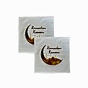 16lı Ramadan Kareem Gold Parlak Peçete Altın Varaklı Ramazan Temalı Iftar Sofrası Dini Süs 16x16 Cm